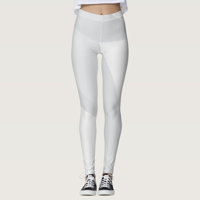 Leggings Blanc, simple, moderne, urbain, cool, motif tendan (Devant)