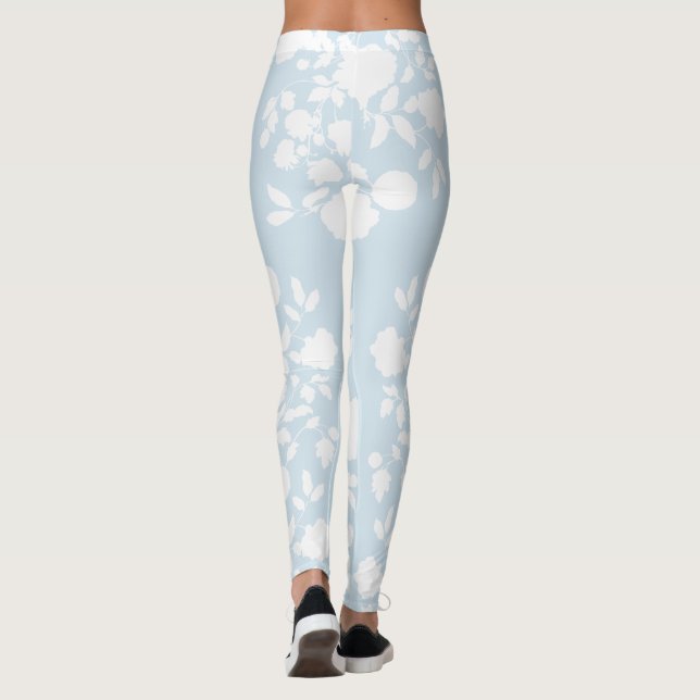 Leggings Blanc sur l'arrière - plan fait sur commande (Dos)