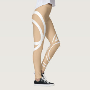 Leggings Blancs créatifs Monochrome Intersecté Cercles Legg