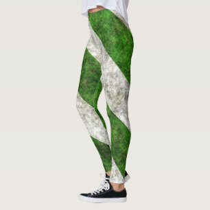 Leggings Blancs Et Grunges Vertes