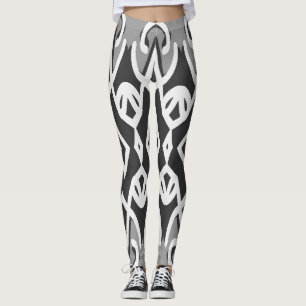 Leggings blancs et noirs "Ratti_Creative_Arts"