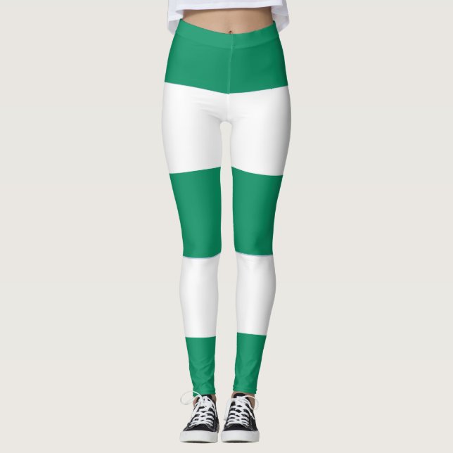 Leggings Blancs verts et blancs (Devant)