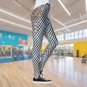 Leggings Blason de Clan Haig sur tartan à carreaux