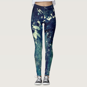 Leggings Bleu Abstrait