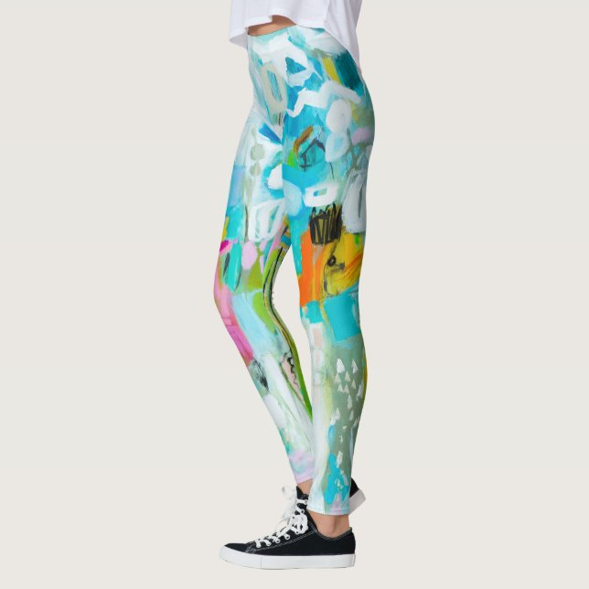Leggings Bleu Abstrait (Gauche)