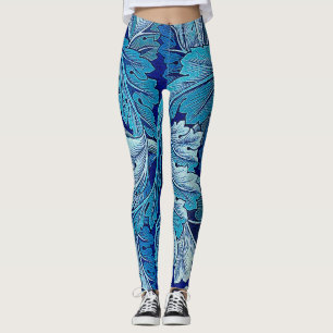 Leggings Bleu Acanthe, William Morris