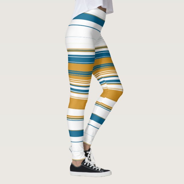 Leggings Bleu blanc et jaune (Droite)