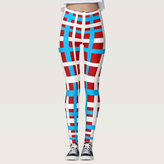 Leggings Bleu blanc rouge clair (Devant)