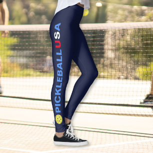 Leggings Bleu blanc rouge de boule jaune de guêtres des