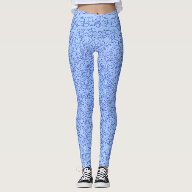 Leggings bleu bleu bleu (Devant)