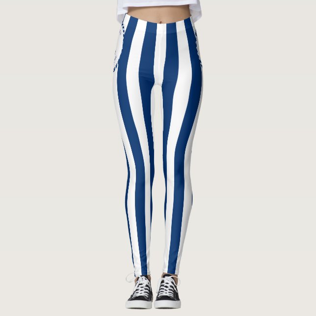 Leggings Bleu boat linear love (Devant)