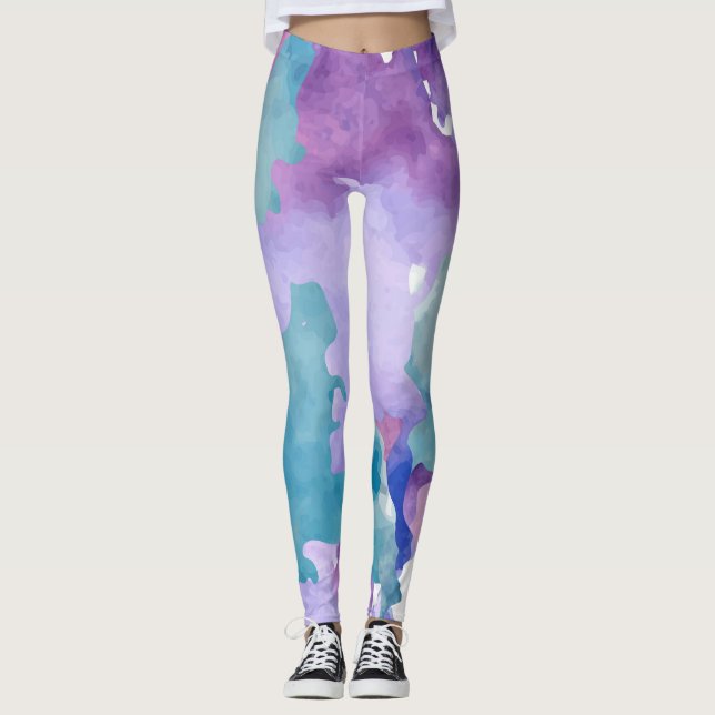 Leggings Bleu camouflage (Devant)