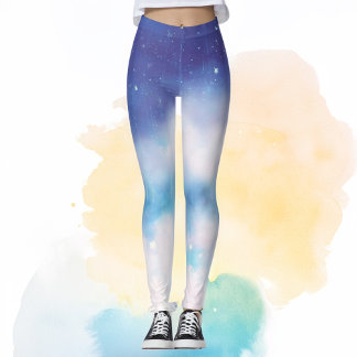 Leggings bleu céleste