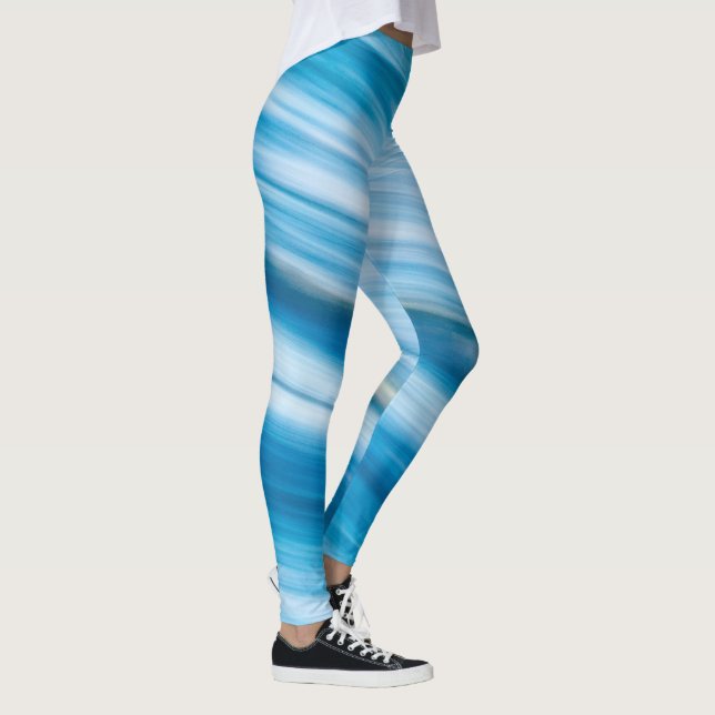 Leggings Bleu de mer Abstrait (Droite)