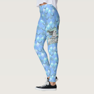 Leggings Bleu des couleurs de sirène