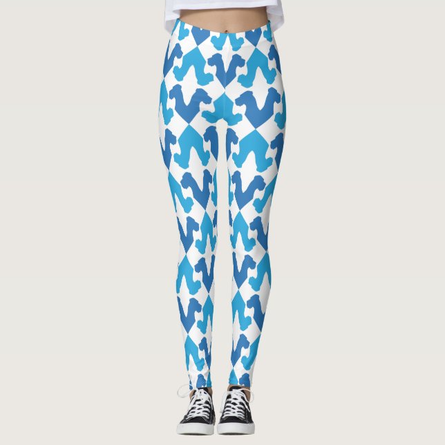 Leggings Bleu des Grands Danois (Devant)
