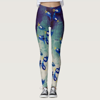 Leggings Bleu d'oiseaux
