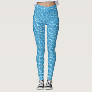 Leggings Bleu Eau Piscine Vagues