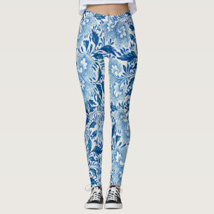 Leggings Bleu et blanc splendide apparence asiatique