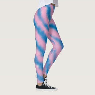 Leggings Bleu et nuage rose Grandes asthétiques