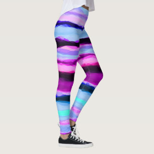 Leggings Bleu et rose Abstrait