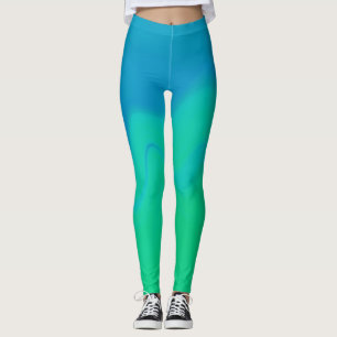 Leggings ~ bleu et vert