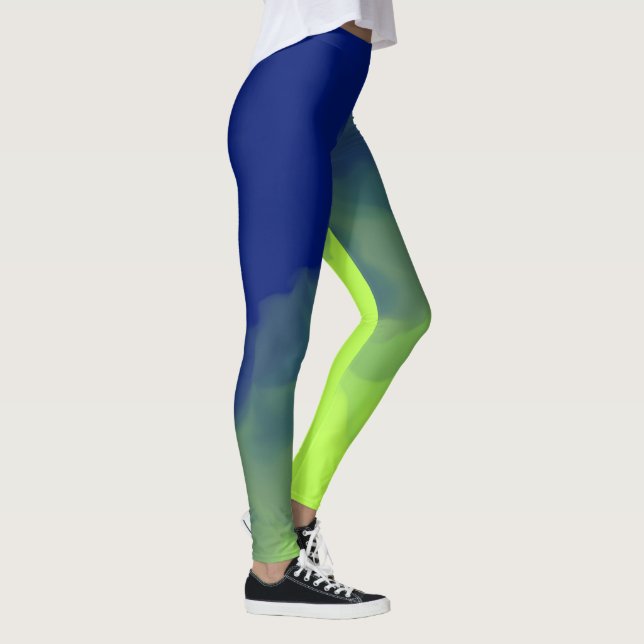 Leggings Bleu foncé et vert fumé (Droite)
