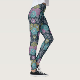 Leggings Bleu foncé, vert et violet