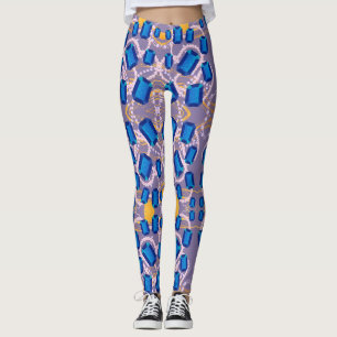 LEGGINGS BLEU GEMS