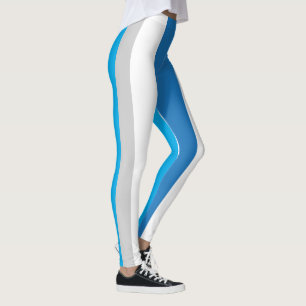 Leggings Bleu / Gris Légendes rayées 1