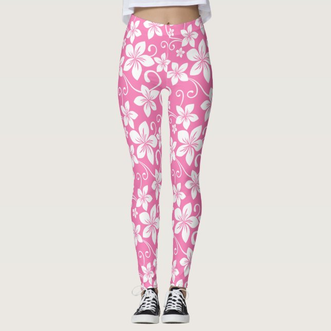 LEGGINGS BLEU HAWAII (ROSE) (Devant)