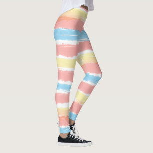 Leggings Bleu Jaune Joli Rose