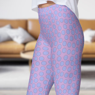 Leggings Bleu magnifique et Wisteria Polka Motif