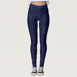 Leggings Bleu marine scintillant de Starfield de nuit
