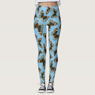 Leggings Bleu motif papillon Pansy