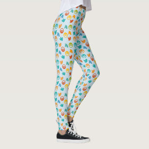 Leggings Bleu orange jaune vert Twitter Bird