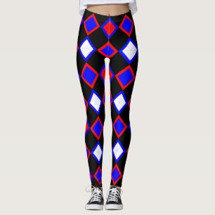 Leggings bleu rouge