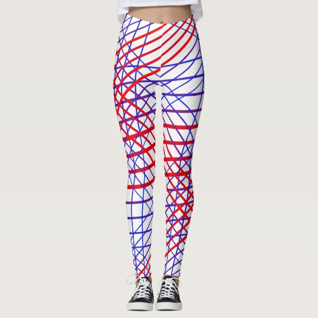 Leggings bleu rouge (Devant)