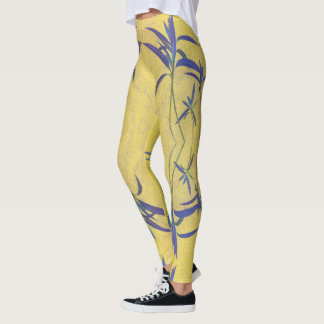Leggings Bleu rustique et Jaune