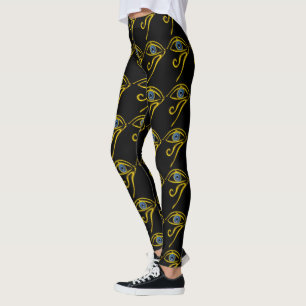 Leggings BLEU TALISMAN, HORUS EYE Black Motif
