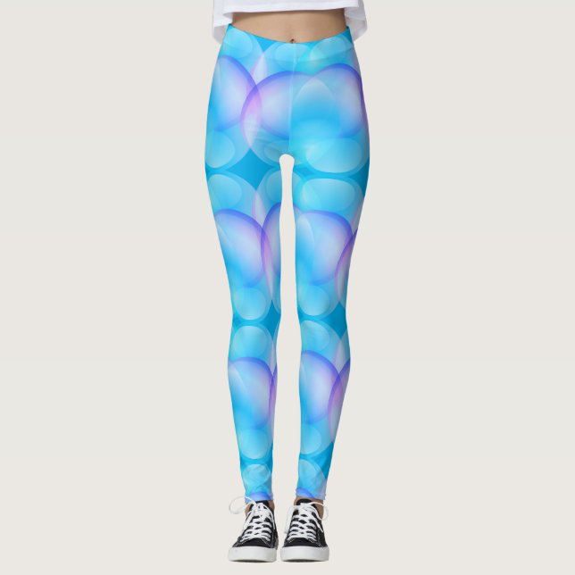 Leggings Bleu tendance Boules de savon Motif Legg (Devant)