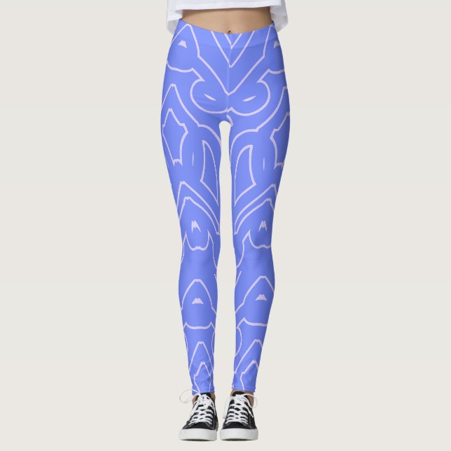 Leggings Bleu tendance classique "Ratti_Creative_Arts" (Devant)