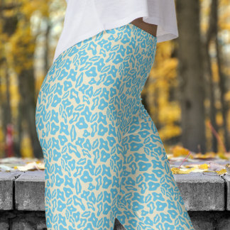 Leggings Bleu tendance et Motif de Cornflower
