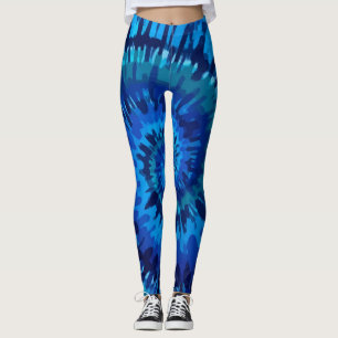 Leggings bleu type-colorant