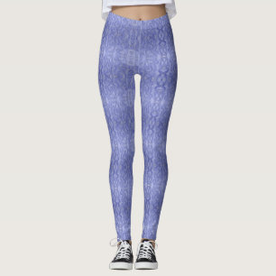 Leggings Bleu Vague Motif Foncé rayé Abstrait