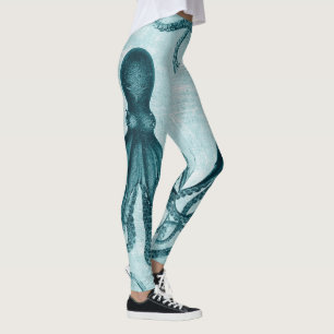 Leggings Bleu vintage de poulpe