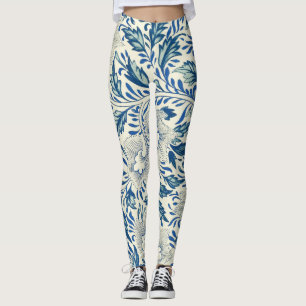 Leggings Bleu Vintage Floral Asiatique : Chinoiserie Antiqu