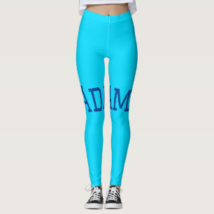 Leggings Bleu violet ajouter un nom de texte retour à l'éco