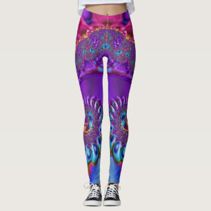 Leggings ~ bleu violet rose ~ Original