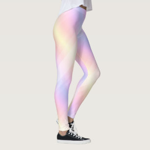 Leggings Bleu violet rose rayures jaune Modèle moderne